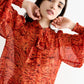 Boo Rosechild Tie Neck Blouse – Apricot