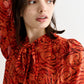 Boo Rosechild Tie Neck Blouse – Apricot