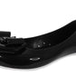 KATRINA LADIES FLAT WOMENS BOW PATENT JELLY BOW SLIP ON SHOES BALLERINA PUMP SIZE 3-8