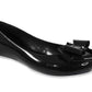 KATRINA LADIES FLAT WOMENS BOW PATENT JELLY BOW SLIP ON SHOES BALLERINA PUMP SIZE 3-8