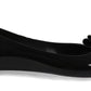 KATRINA LADIES FLAT WOMENS BOW PATENT JELLY BOW SLIP ON SHOES BALLERINA PUMP SIZE 3-8