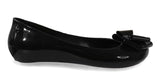 KATRINA LADIES FLAT WOMENS BOW PATENT JELLY BOW SLIP ON SHOES BALLERINA PUMP SIZE 3-8