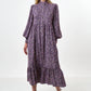 Bricia Naïve Posy Print Tiered Midi Dress - Violet