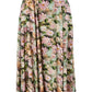 Brisa 3D Daisy Print Midi Skirt - Green