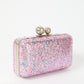 Bubble Pink Gilitter Clutch