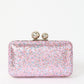 Bubble Pink Gilitter Clutch