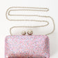Bubble Pink Gilitter Clutch