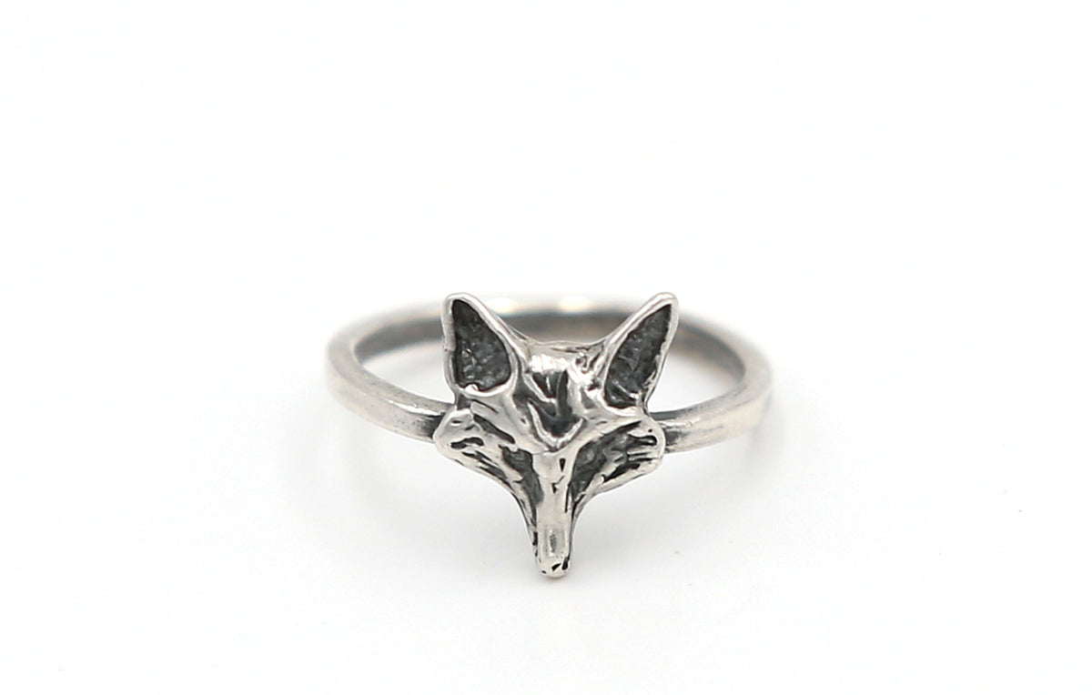 925 Silver Fox Ring – Nature-Inspired Handmade Gift for Animal Lovers