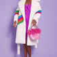 Bamboo Sequin Pink Faux Fur Bag