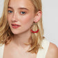 Louche Bernie Hoop With Red Stone - Gold