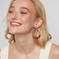 Louche Bernie Hoop With Red Stone - Gold