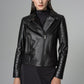 Black Biker Lamb Leather Jacket