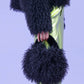 Black Bamboo Lyocell Faux Fur Bag