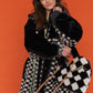 Black White Checkered Love Heart Bag