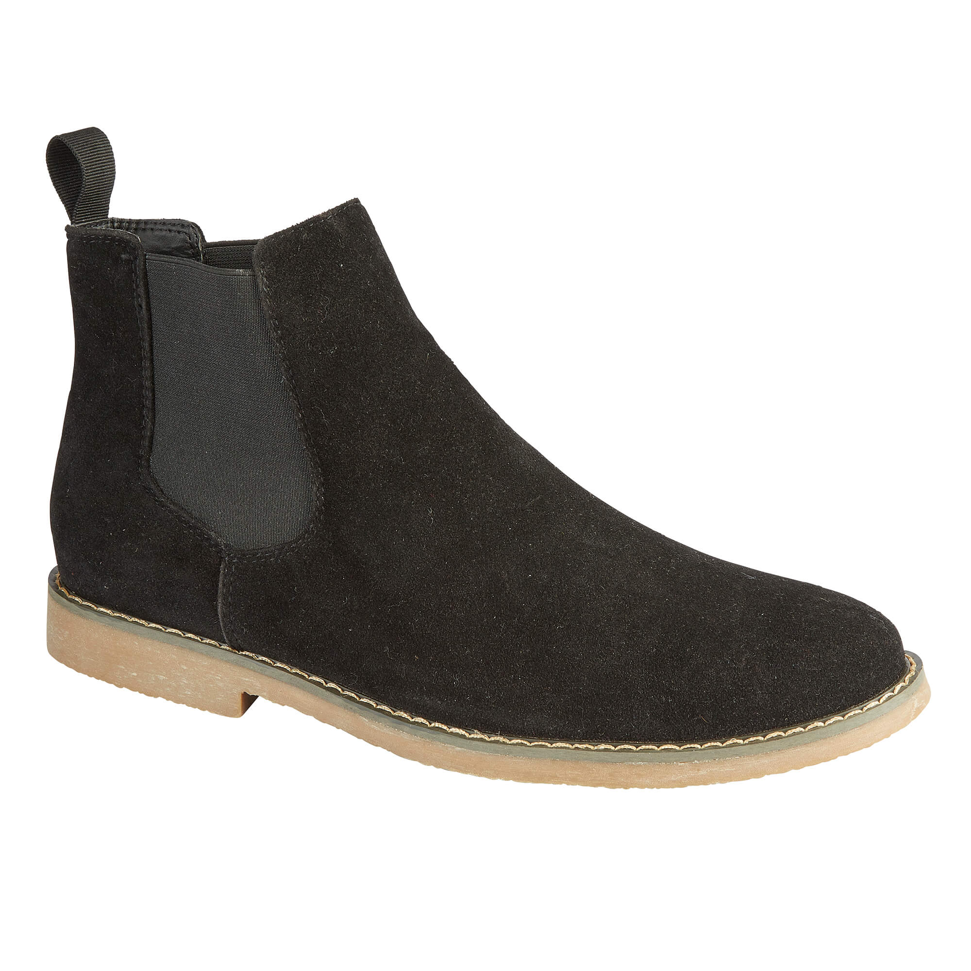 Black Men's Faux Suede Desert Boots