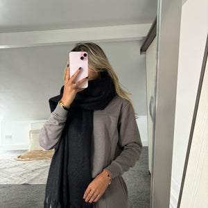 Ladies Ultra-Soft Gradient Color Block Blanket Scarf Shawl