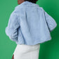Blue Faux Fur Jacket