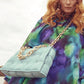 Blue Vegan Leather Hand Made Millie Cross Body Bag