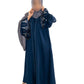 Coloured Embroidered Sleeves Abaya with Intricately Designed Richly Colored Sleeves for Modesty and Style