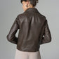 Chocolate Genuine Leather Jacket