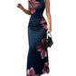 Floral Print Sleeveless Bodycon Maxi Dress