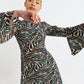 Candra Roar Print Midi Dress