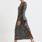 Candra Roar Print Midi Dress