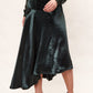 Louche Carole Satin Asymmetric Midi Skirt