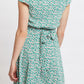 Louche Cathleen Mint Blossom Print Mini Tea Dress