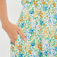 Louche Cathleen Mini Flower Show Print Mini Tea Dress