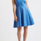 Louche Cathleen Blue Mini Baby Cord Tea Dress