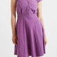 Louche Cathleen Lilac Mini Baby Cord Tea Dress