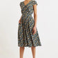 Cathleen Midi Watercolour Floral Tea Dress