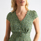 Cathleen Mini Ditsy Tea Dress Green