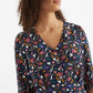 Louche Caitlin White Rabbit Print V Neck Mini Dress