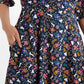 Louche Caitlin White Rabbit Print V Neck Mini Dress