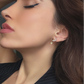 Andromeda Moon and Star Mismatch Earrings