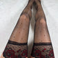 Black embrodiery stockings