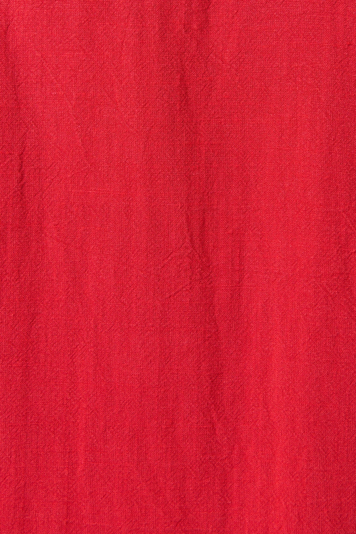 Reese Linen Mix Button Through Midi Shirt Dress - Red