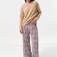 Clothide Line Print Pleat Trousers