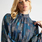 Collyn Geo City Print Long Sleeve Mini Dress
