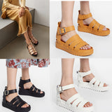 Miki Ladies Open Toe Gladiator Strappy Platform Sandals