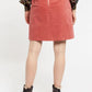 Louche Dylan Baby Cord A Line Mini Skirt Blush Pink