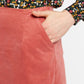 Louche Dylan Baby Cord A Line Mini Skirt Blush Pink