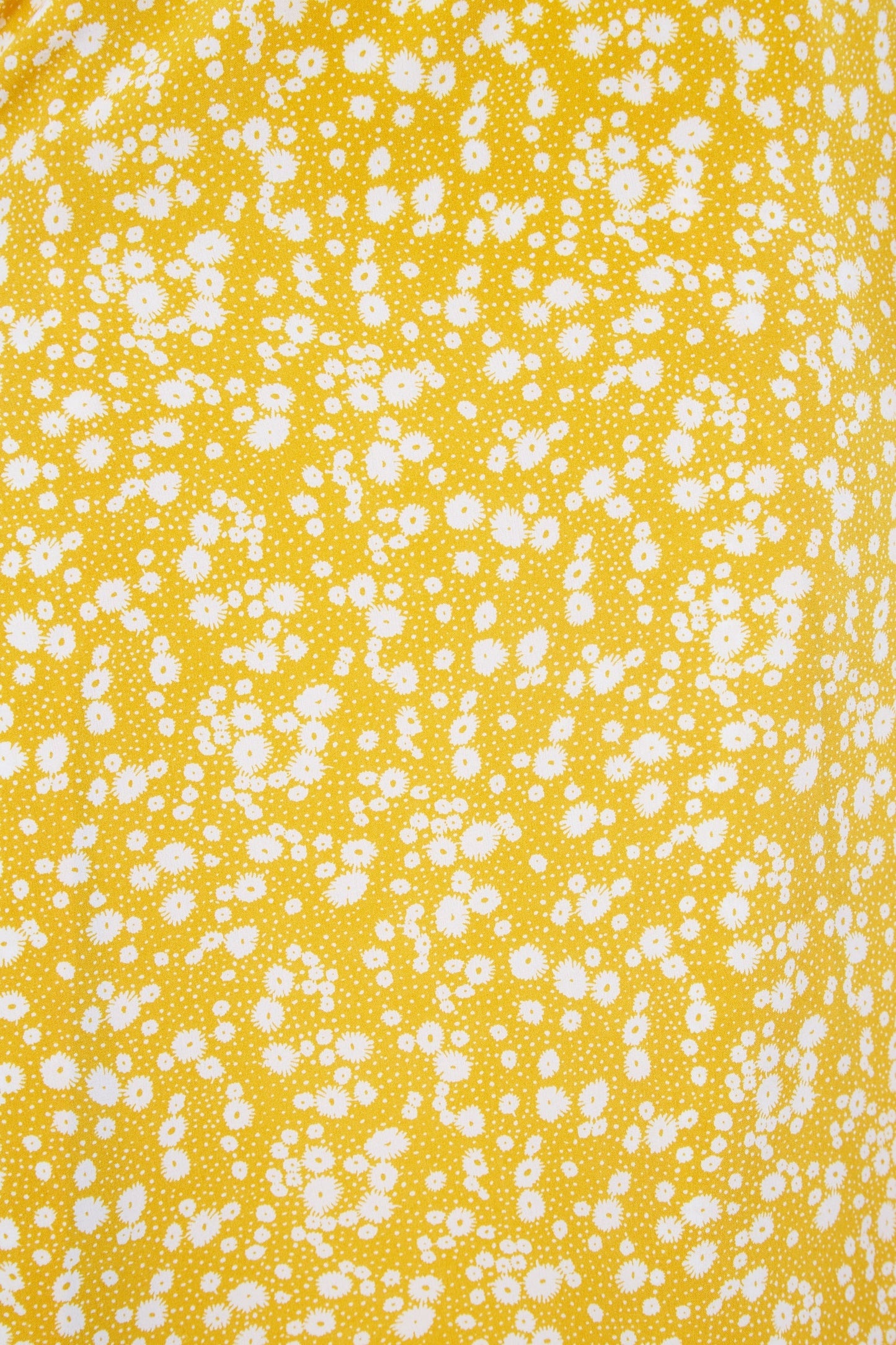 Corina Flower Dot Print Midi Tea Dress - Mustard