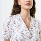 Cosima Regency Print Frill V-Neck Mini Dress