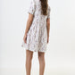 Cosima Regency Print Frill V-Neck Mini Dress