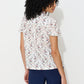 Cressida Regency Print Frill Trim V-Neck Blouse