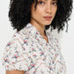 Cressida Regency Print Frill Trim V-Neck Blouse
