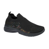 Appletini Ladies Slip On Comfort Knit Trainers Sneakers Black